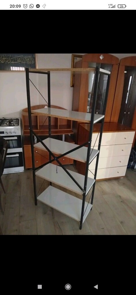 5 li raf 1.80 yükseklik 30 cm derinlik 90 cm boy ahşap raf - 5