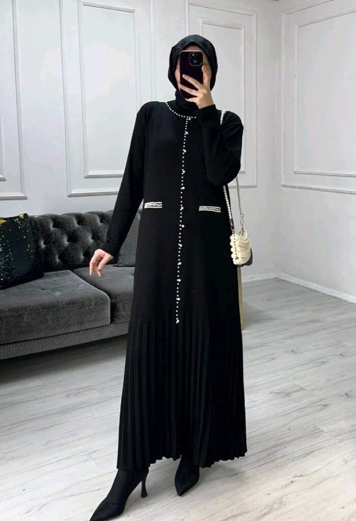 Soğuk İplik Merserize Elbise - 3