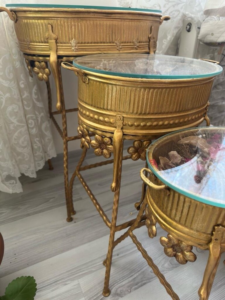 3’lü Antika Bakır Mangal - 4