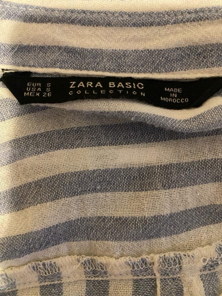 Çizgili Bağcıklı Gömlek Elbise (Zara) - 4