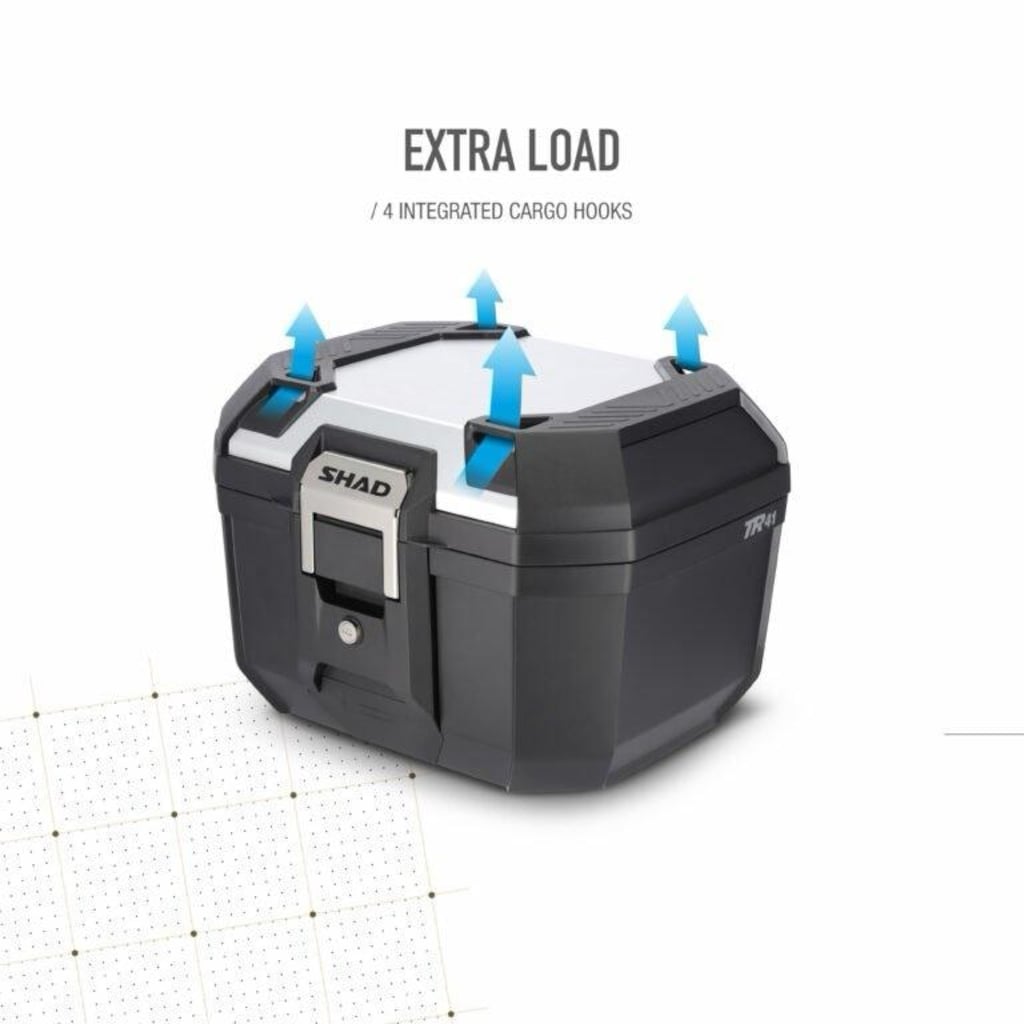 SHAD TERRA TR41 GRİ ALÜMİNYUM MOTOSİKLET ARKA ÇANTA - Topcase - 9