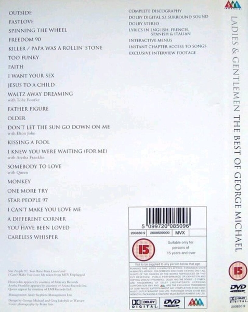 GEORGE MICHAEL - LADIES & GENTLEMEN - THE BEST OF - DVD - 2