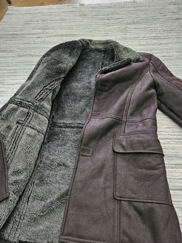 zara erkek kaban süet koyu kahverengi XL beden cok az kullanilmistir - 7