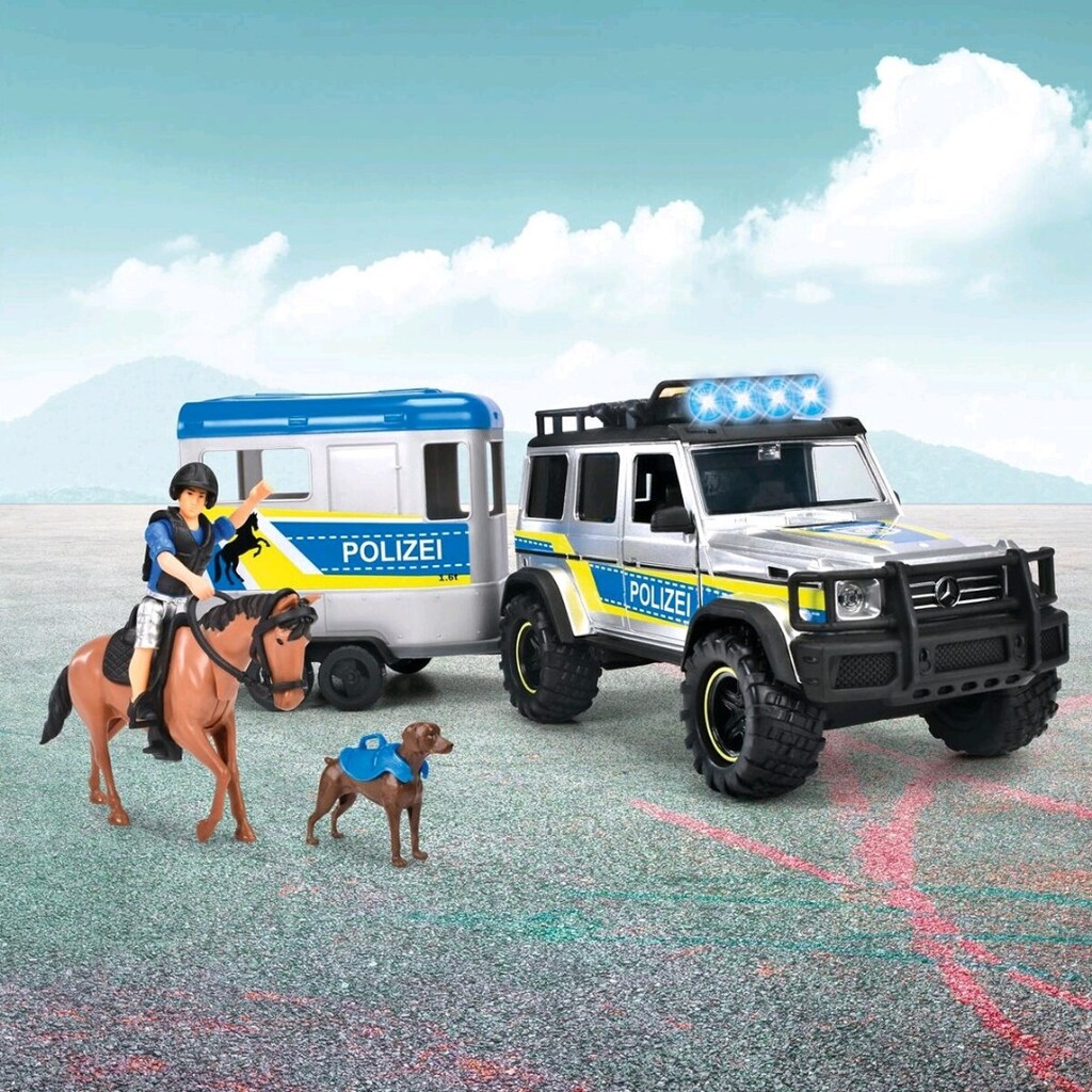 Dickie 203717007038 Police Horse Trailer -Orjinal üründür. - 6
