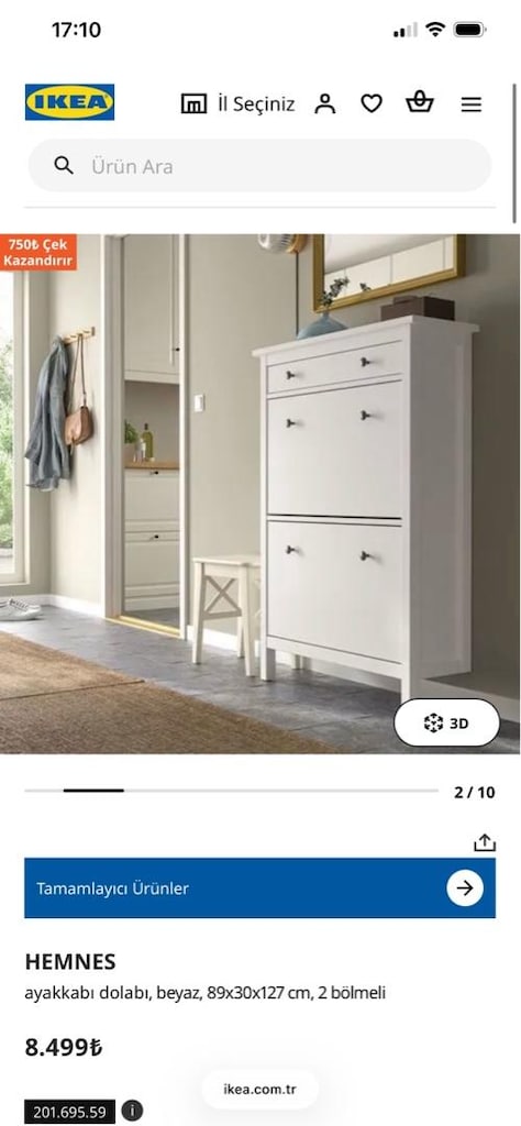 ikea hemnes ayakkabı dolabı - 2