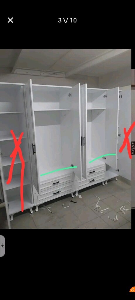 imalattan sıfır 6 kapaklı Gardolap - 2