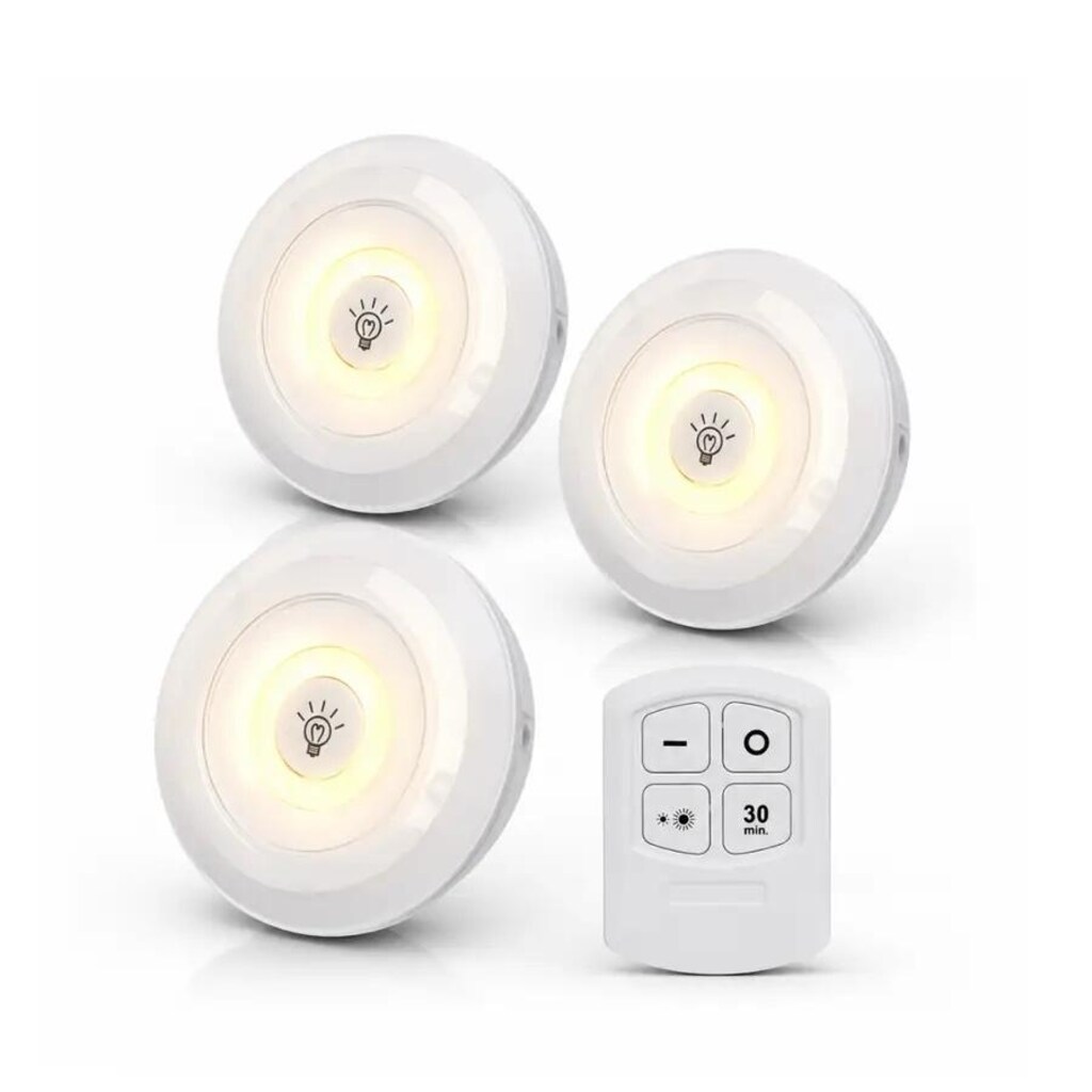 Uzaktan Kumandalı 3’lü Kablosuz LED Spot Işık – Pilli