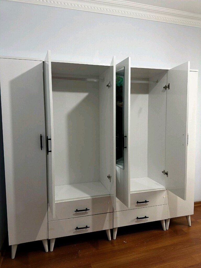 6 KAPAK ÜCRETSİZ KURULUM KAPIDA ÖDEME GARDROP ELBİSE DOLABI - 2