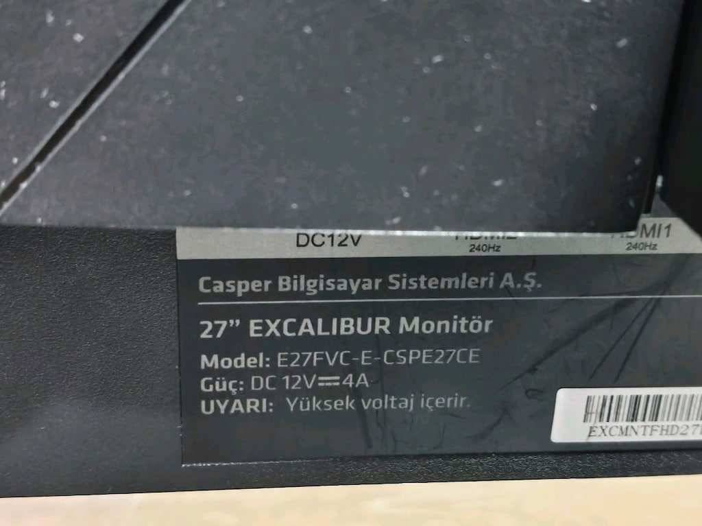 EXCALİBUR 27 INC 300HZ 1MS CURVED OYUNCU MONİTÖRÜ - 3