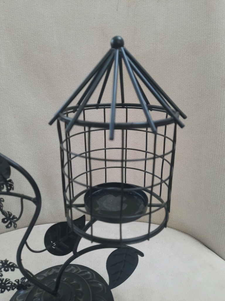 kuş figürlü metalik şamdan mumluk - 3