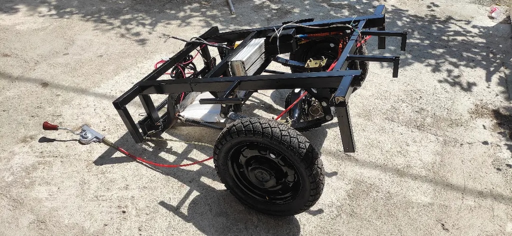 Akülü 7 römork elektrikli bisiklet beyin motor şase tanesi - 2