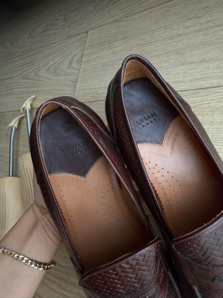 Lufian Örgü Desen Deri Loafer Ayakkabı - 8