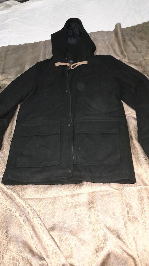 Mavi Marka Kapüşonlu Erkek Kaşe Kaban / Duffle Mont