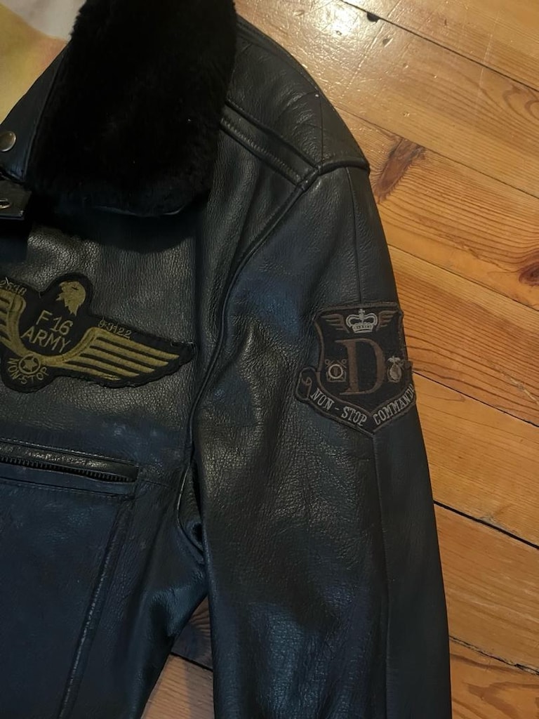 vintage pilot deri ceket Derimod 1986- 1990 lar TOP GUN - 5