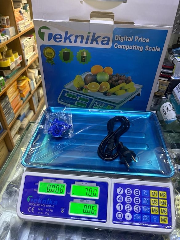 Teknika ACS-809T+ Dijital Terazi 40 Kg – Fiyat Hesaplamalı Profesyonel - 4