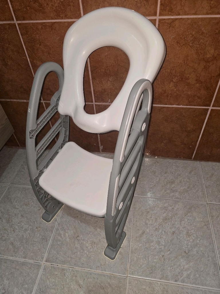 Dolu marka kaymaz ayaklı merdivenli tuvalet gri - 3
