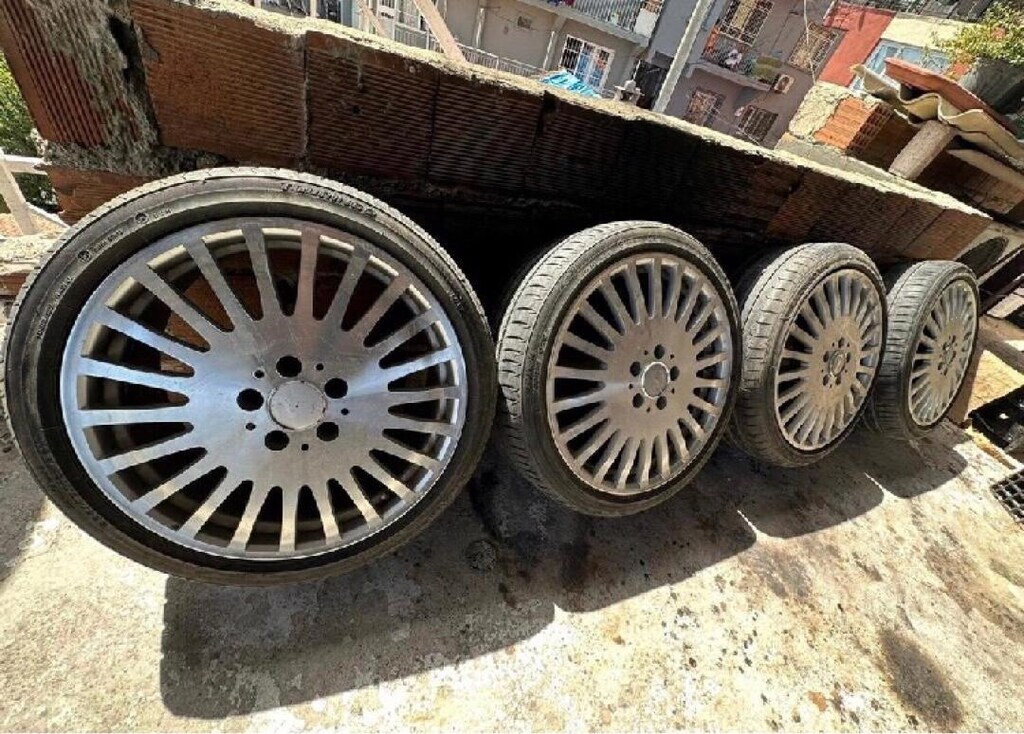 18 mercedes jant lastik 5x112 225.40.18 2 tane jant kaynaklı - 10