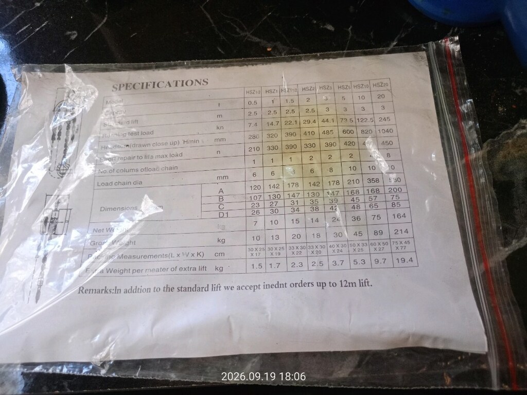 1 Ton 5 Metre Caraskal / Zincirli Vinç – 2.000 TL - 5