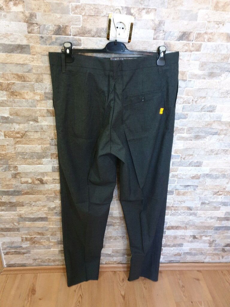 Erkek gri renk kumaş pantolon - 5