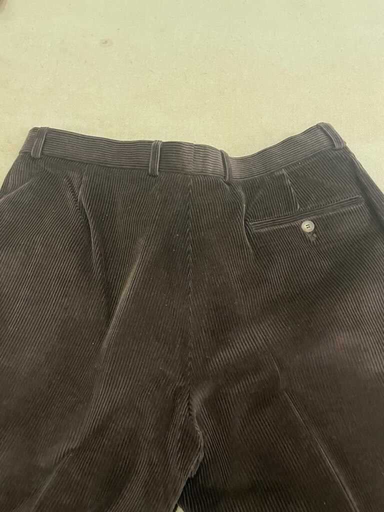 Lacoste ince kadife kahverengi erkek pantalon