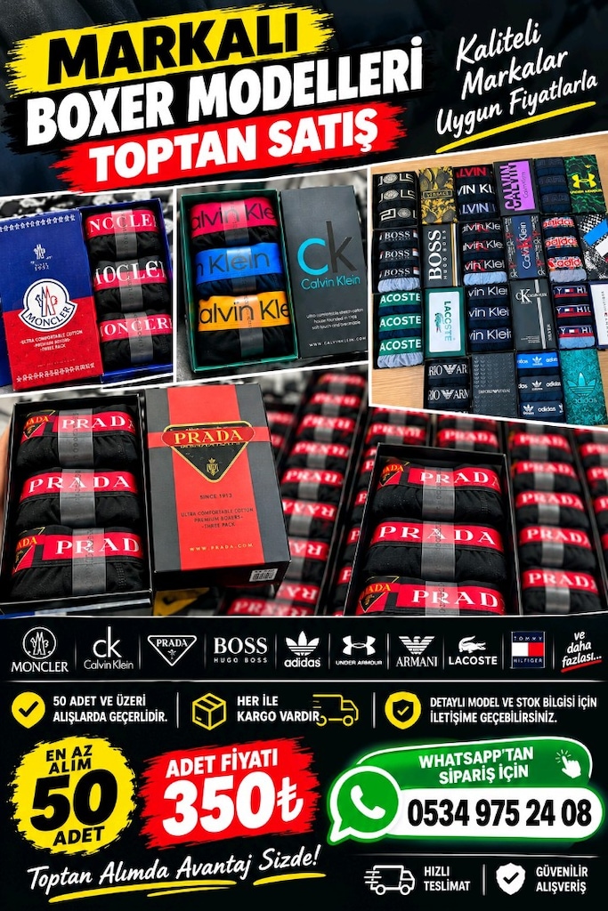 Her Marka boxer Toptan En az 50 adet