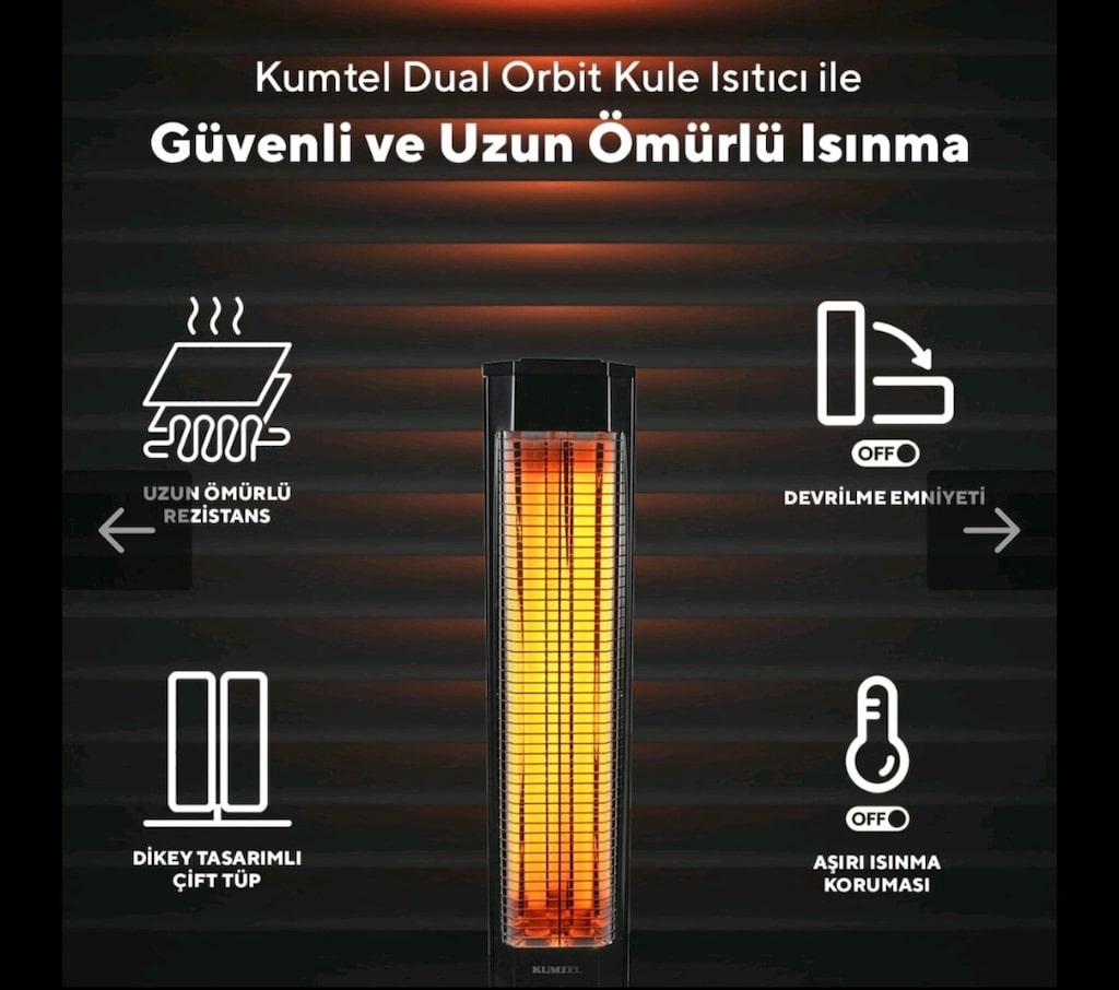 Kumtel Siyah Kule Tipi Isıtıcı - 2