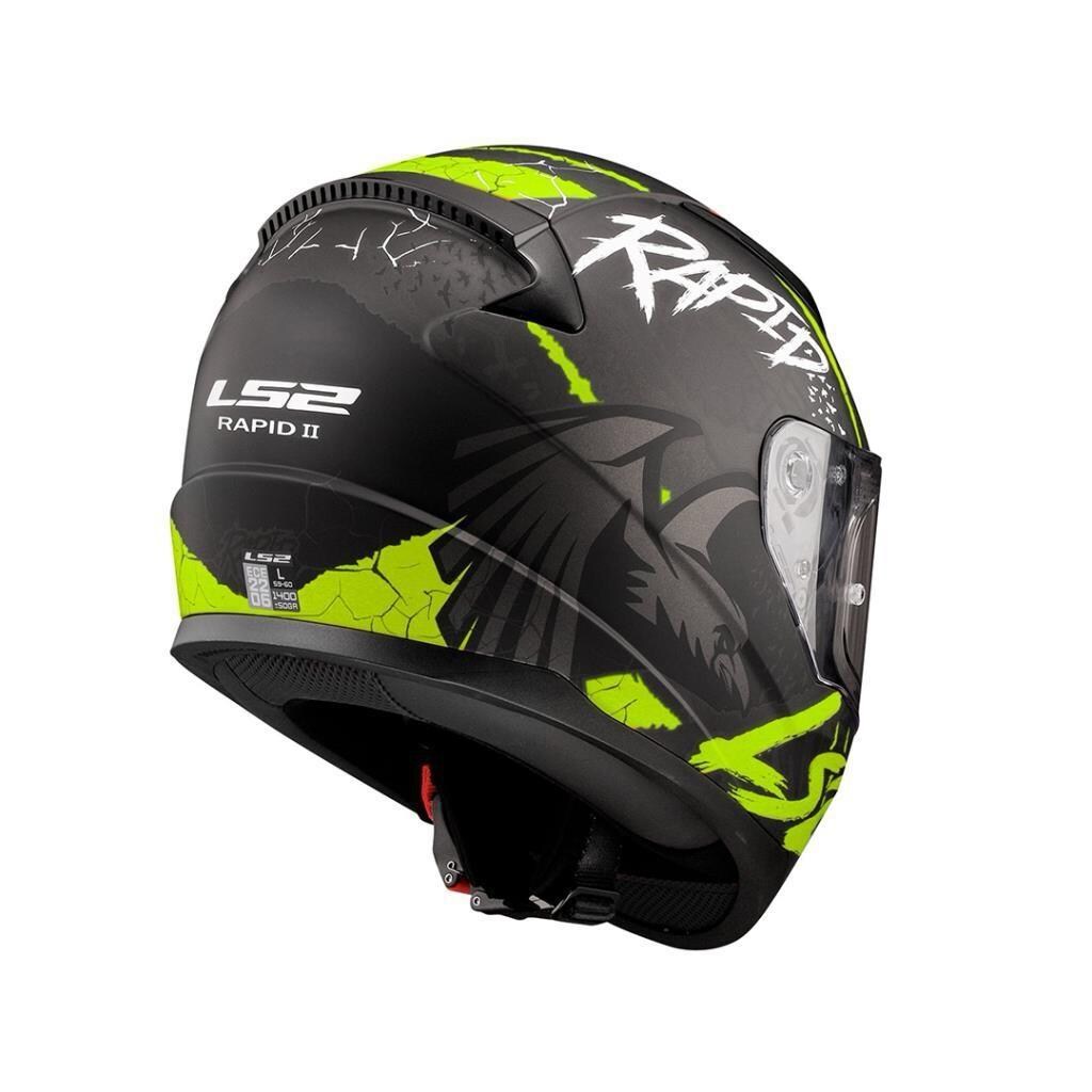 LS2 RAPİD 2 RAVEN KAPALI KASK - Sarı - 4
