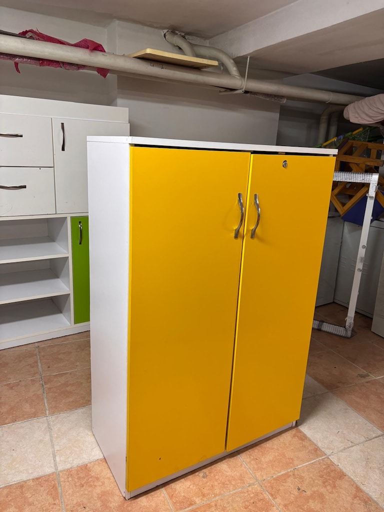 KLAS OFİS ÜSKÜDAR 80x40x120 SARI DOSYA DOLABI - 2