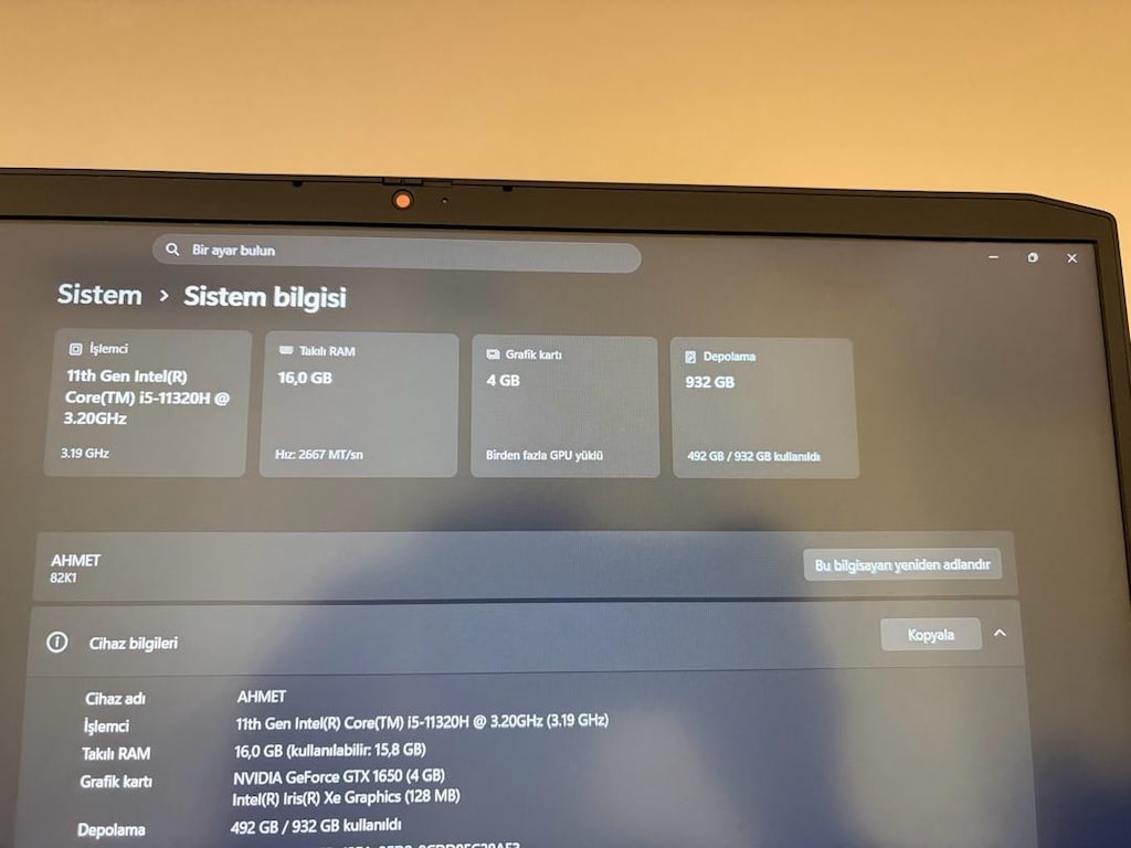 LENOVO İDEAPAD GAMİNG 3 OYUN BİLGİSAYARI - 5