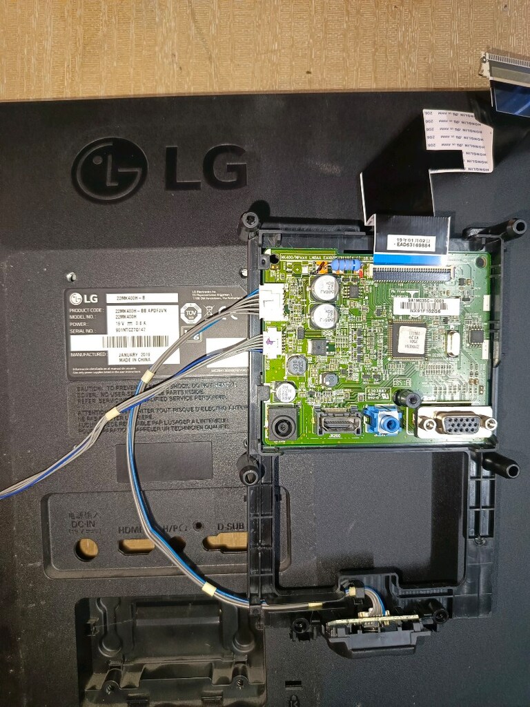 22MK400H besleem ve anakart ikisi beraber kırık monitorden sökülmüş te - 2
