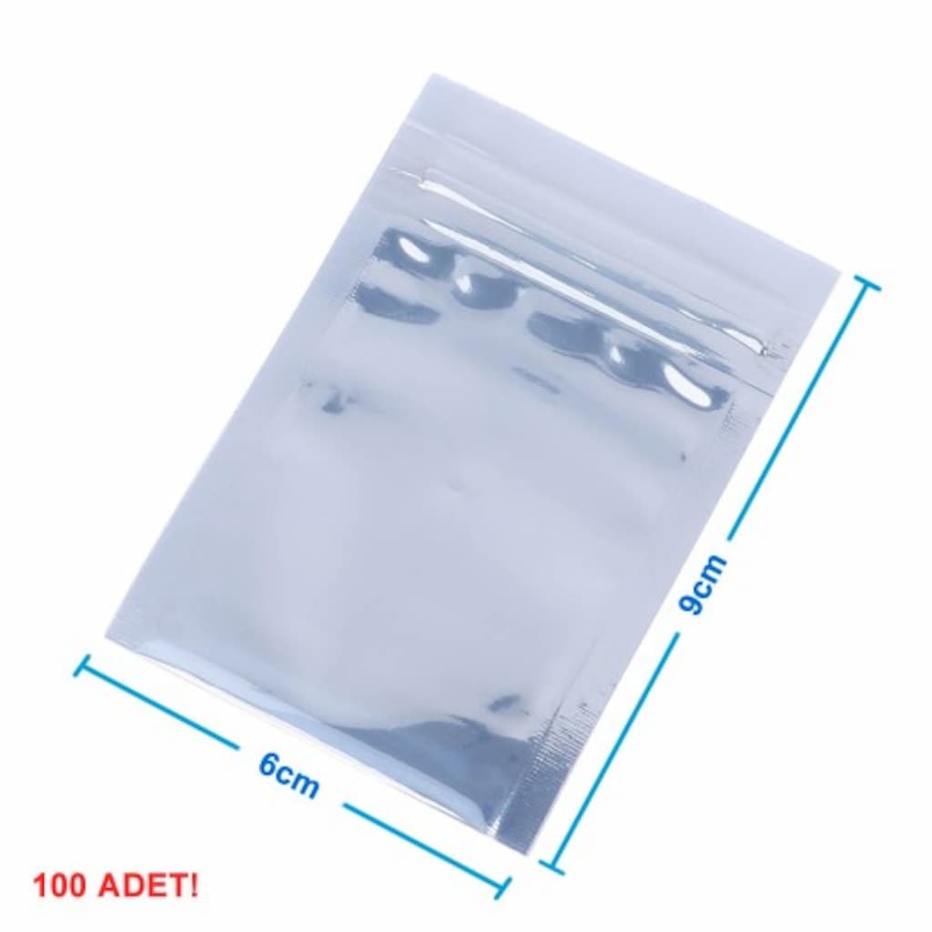 Antistatik ESD Metalize Poşet Kilitli/Kilitsiz Anti-Statik 100lü - 9