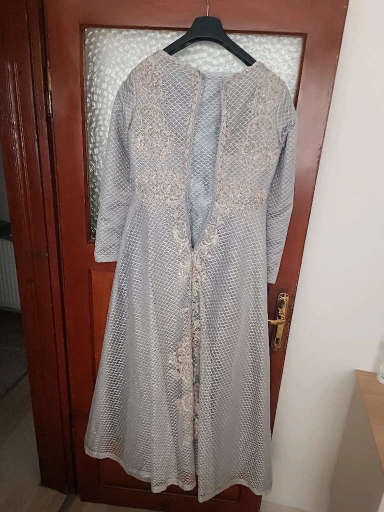 gümüş renk abiye - 5