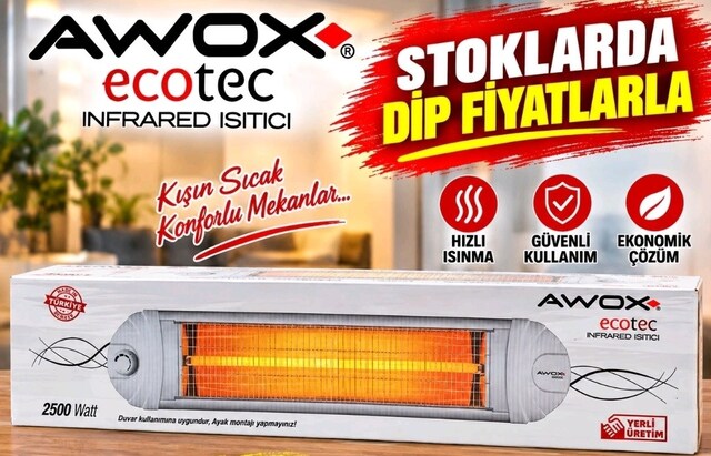 DEV KAMPANYA ELEKTRİKLİ SOBA AWOX ISITICI UFO ISITICI TARZI İNFRARED