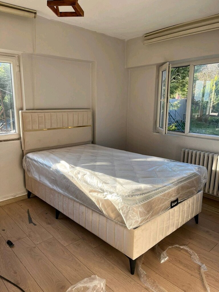 1.5 kişilik baza başlık pedli yatak - 3