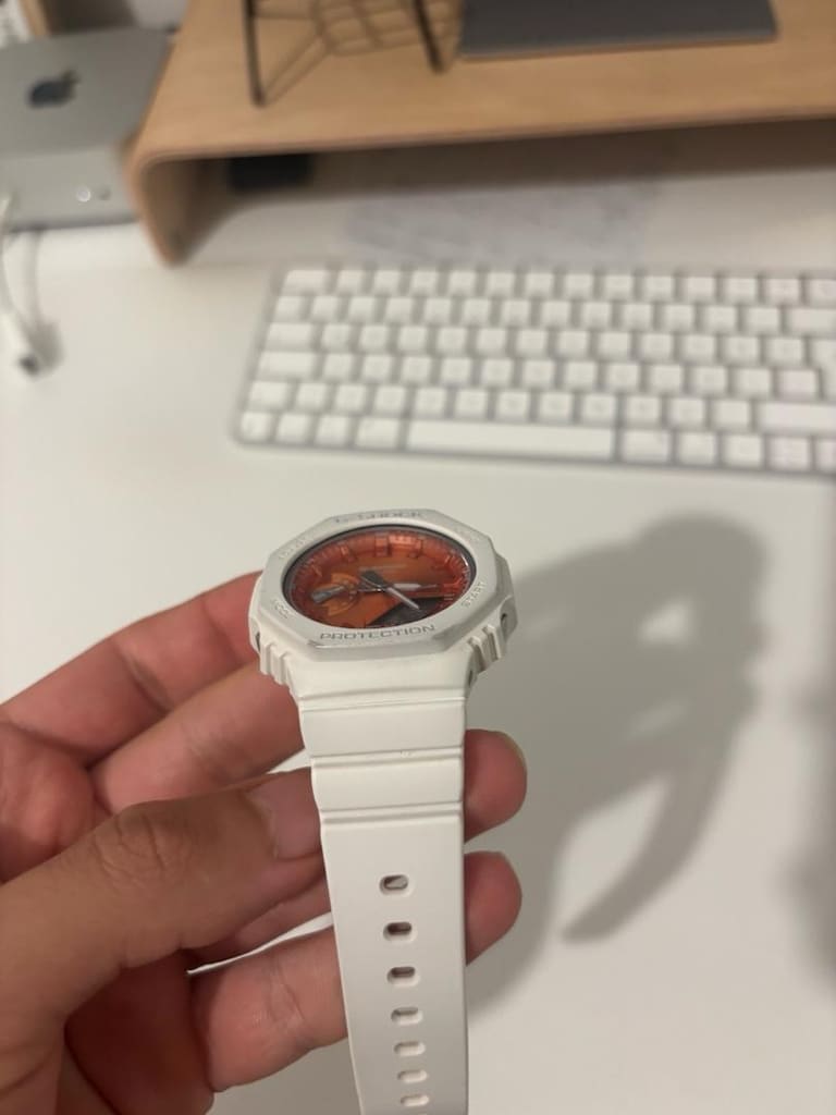 Casio G-Shock GMA-S2100WS-7A Beyaz/Turuncu Full Set - 4