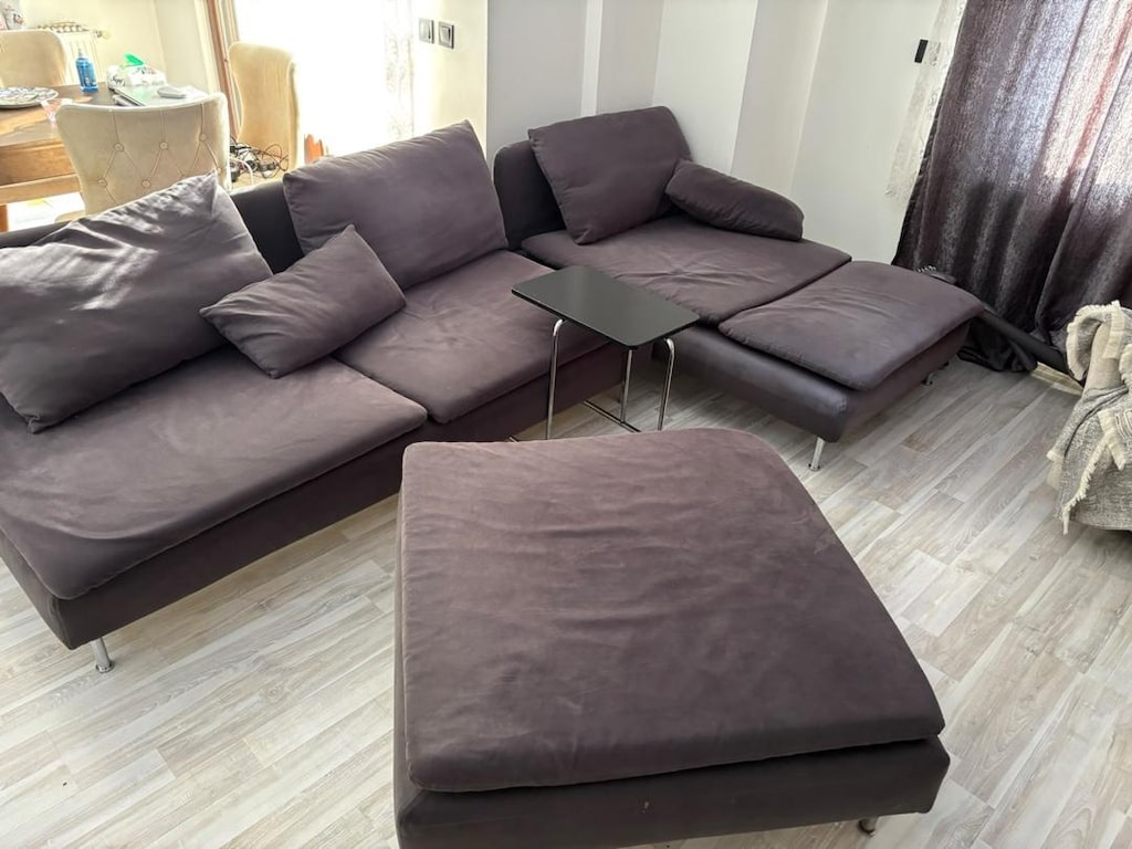 IKEA Söderhamn L Köşe Koltuk Takımı + Puf (Koyu Gri/Antrasit) - 6