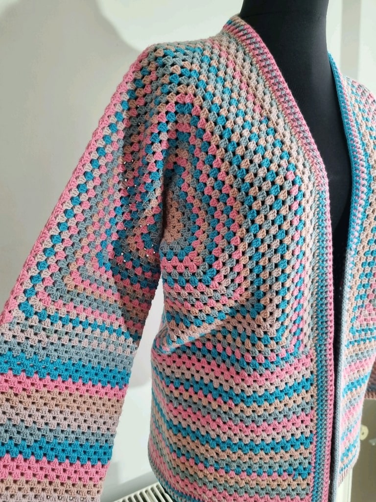 Batik Pamuklu El Örgüsü Hırka - 3