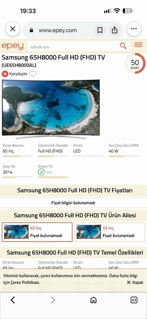 samsung 65 inch curved tv nokta kusuru yok - 4