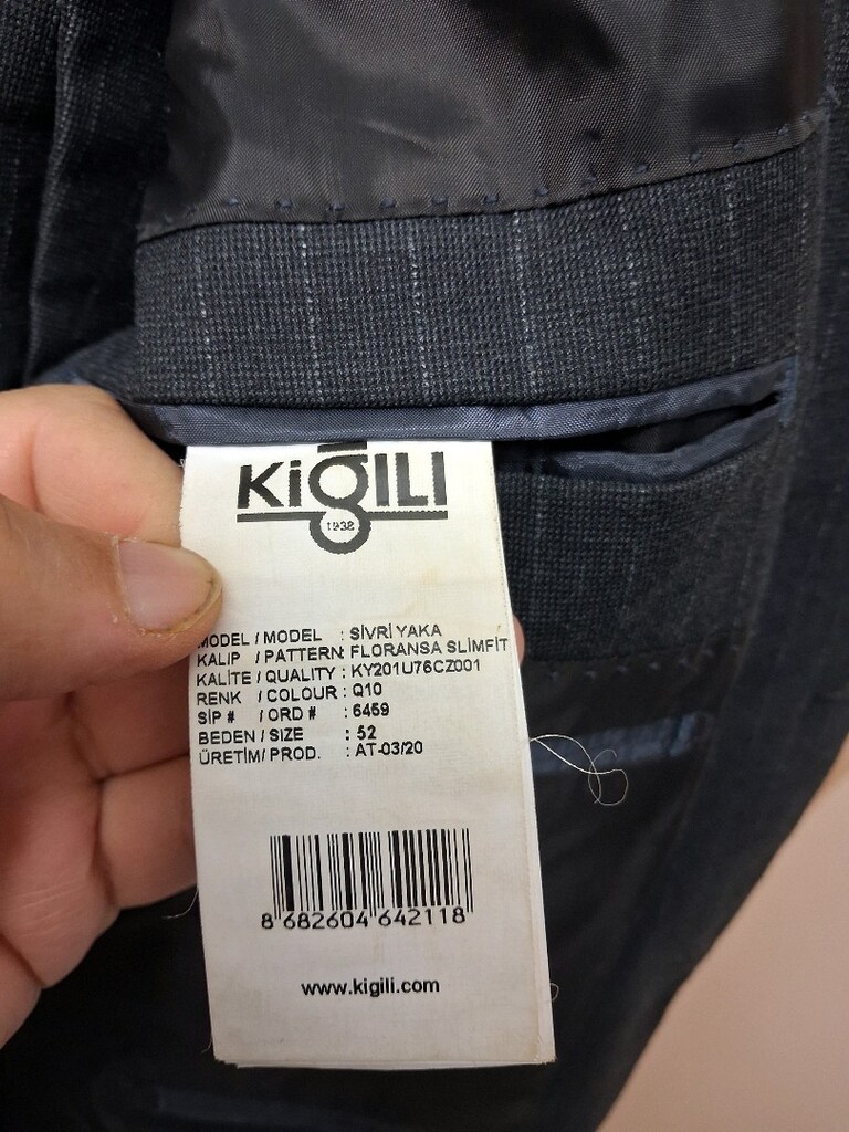 kiğilı takım elbise kırlangıç yaka 52 beden - 2
