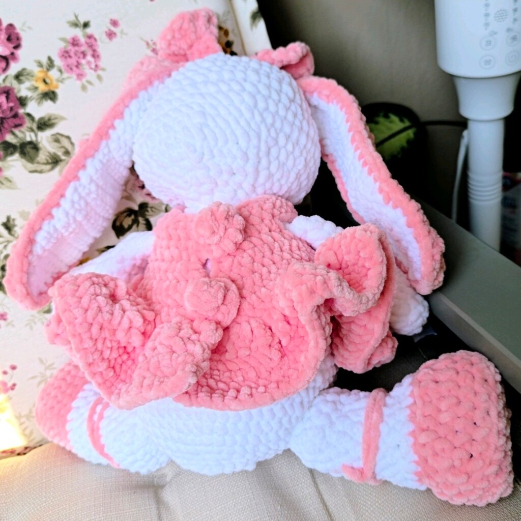 Amigurumi tavşan 50 cm oyun ve uyku arkadaşı - 15