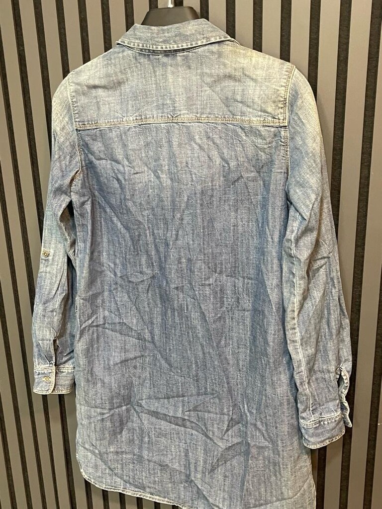 ZARA BASİC DENİM KOT ELBİSE - 6