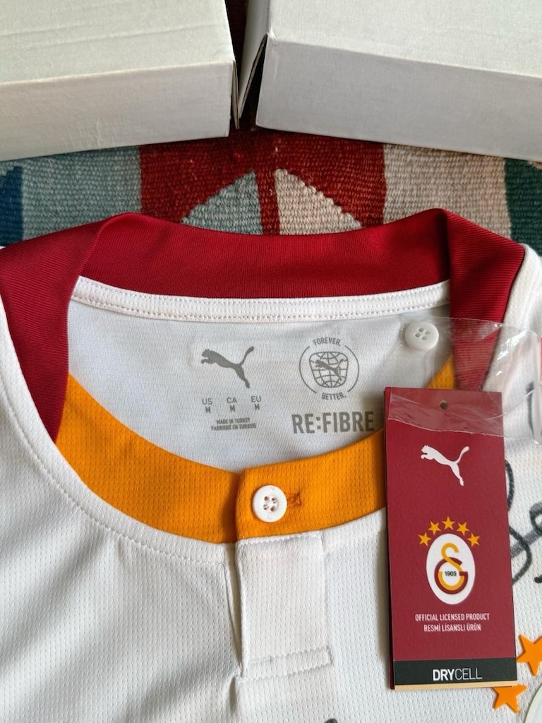 güncel sezon galatasaray imzalı beyaz forması türkiye futbol - 5