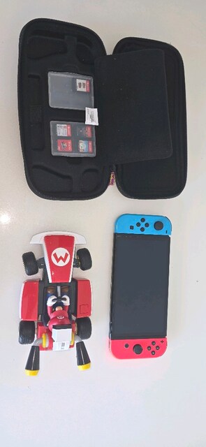 Kusursuz Switch OLED El Konsolu 5 Kartuş Oyun Mario Canlı Araba