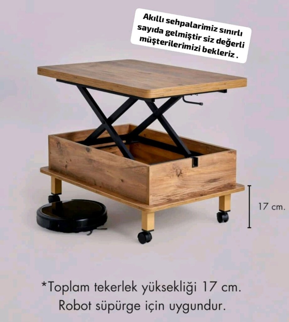akıllı sehpa yemek masasi oluyor - 5
