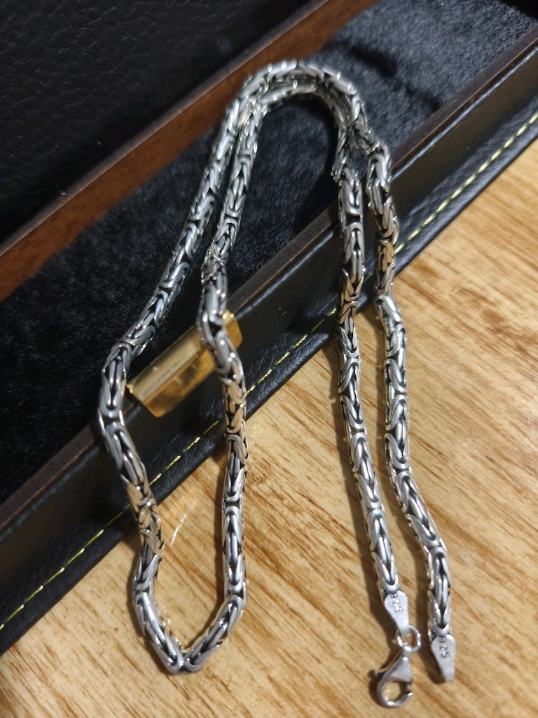 gümüş kral kolye 5mm 69 gr 55 cm - 6