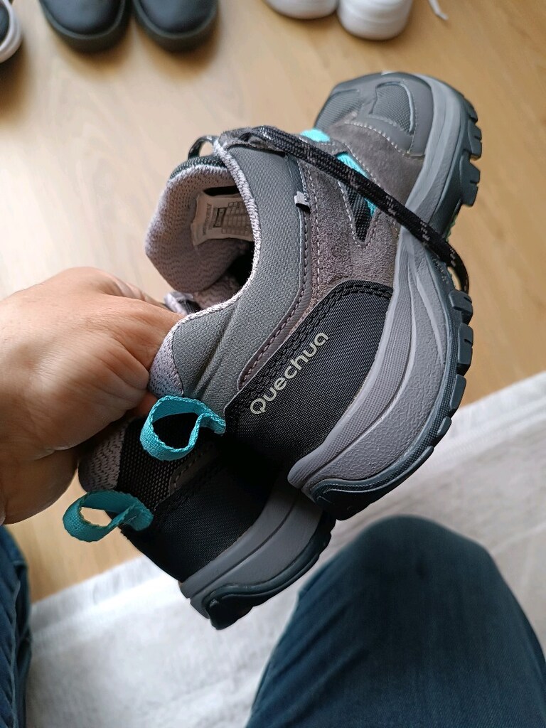 Quechua MH100 Gri Mavi Kadın Su Geçirmez Outdoor Ayakkabı - 2