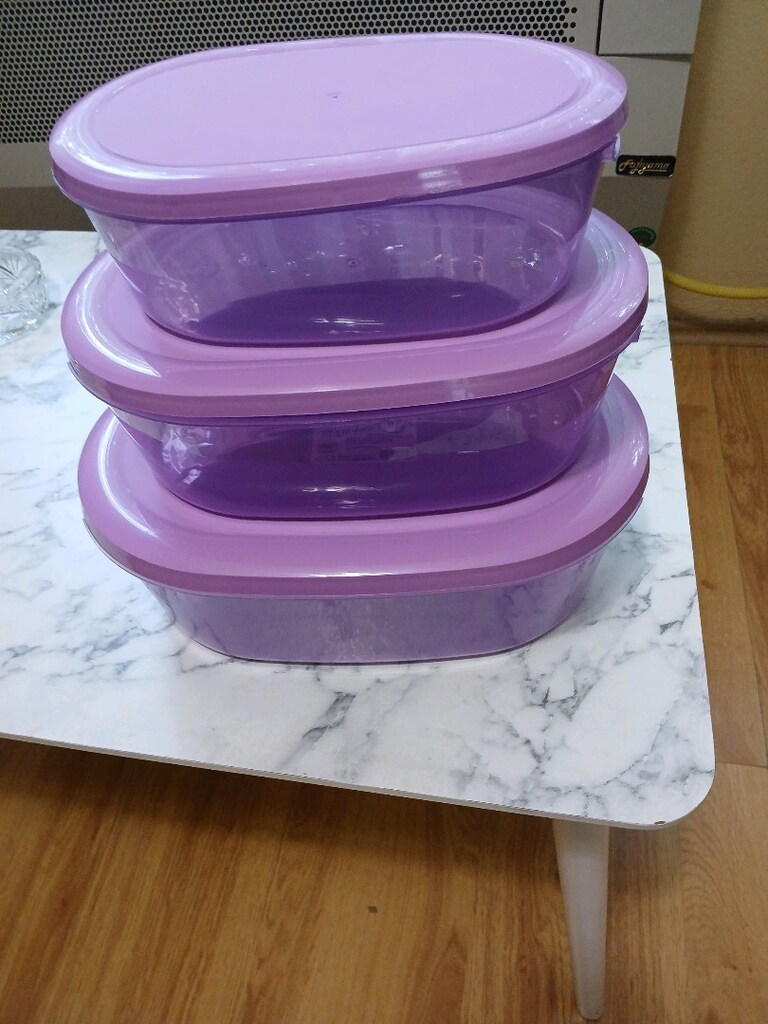 saklama kabı.seti oval 3 lü 2 lt 3.5 litre 5lt - 2