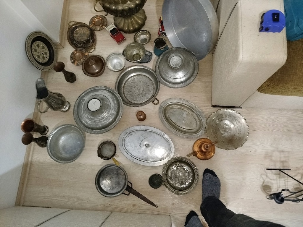 30 adet küçüklü büyüklü Bakır eski ürünler - 4