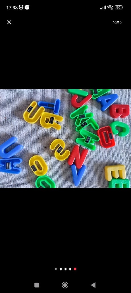 Manyetik yazı tahtası tangram harf rakam eğitici oyuncak - 9