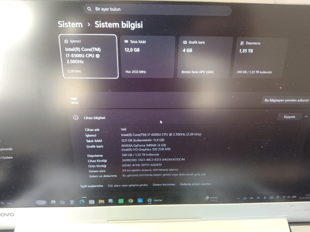 lenova ofis oyun bilgisiyari laptop notebook - 6